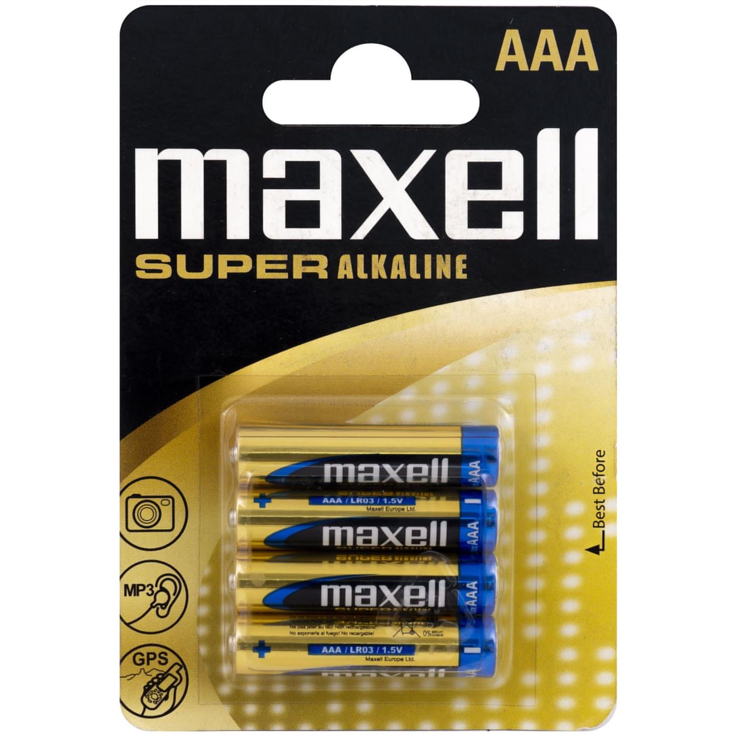Maxell blister de 4 piles super alcaline micro aaa 15v 790336.04.eu