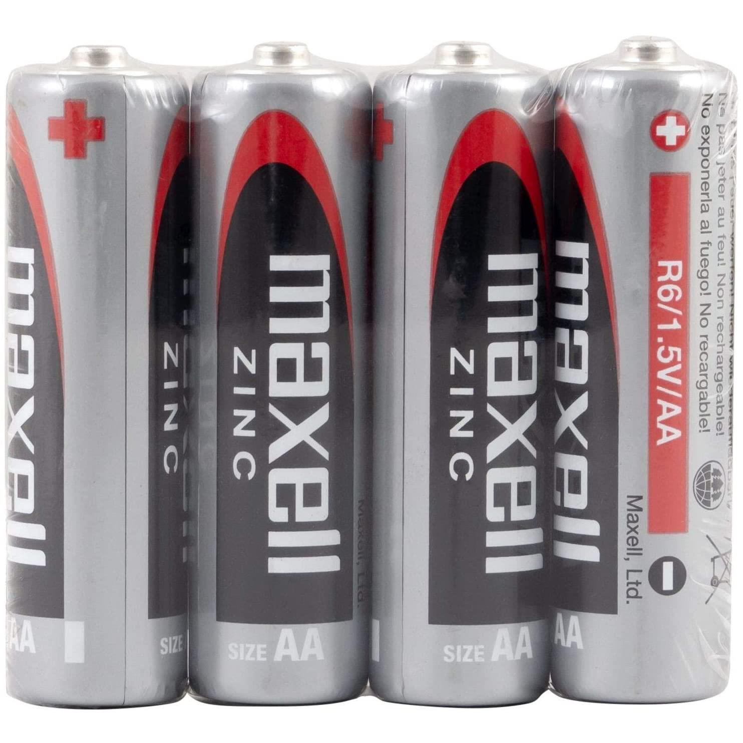 Maxell pack 4 piles zinc mignon aa lr6 15v 774406.00.cn