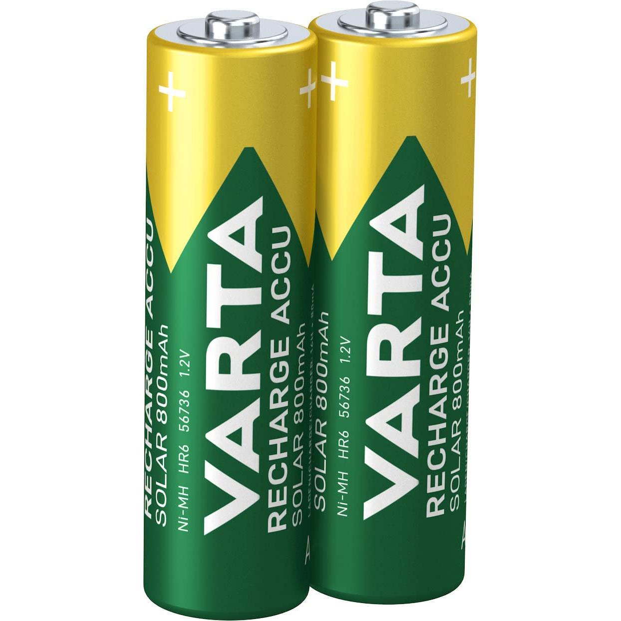 Varta blister de 2 accus nimh rechargeable accu solar mignon (aa/hr06) 56736101402