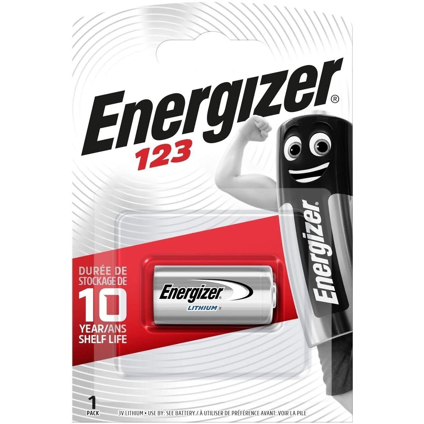 Energizer blister de 1 pile lithium photo cr 123 a 3v 63286