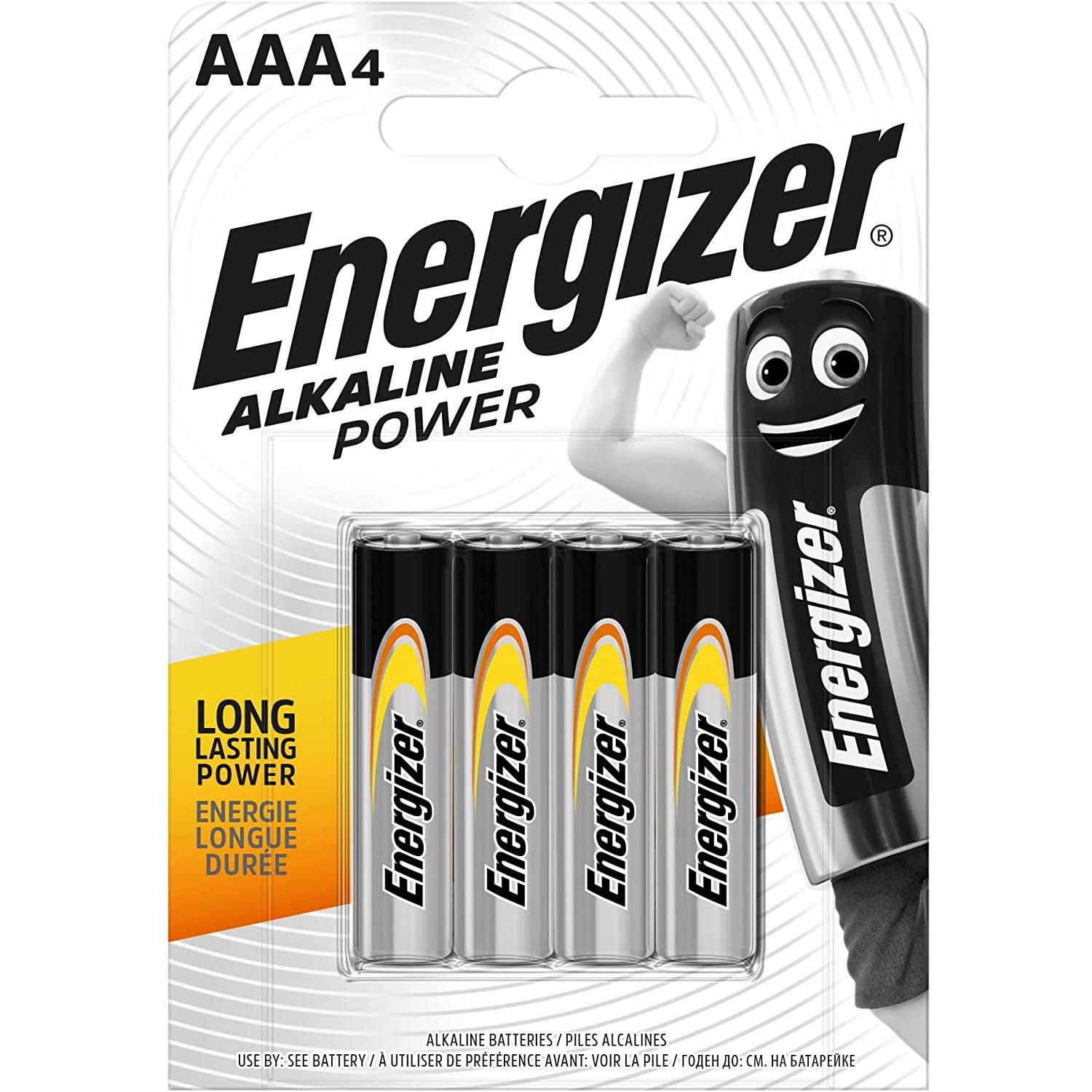 Energizer blister de 4 piles alcaline power lr03 aaa e300132600