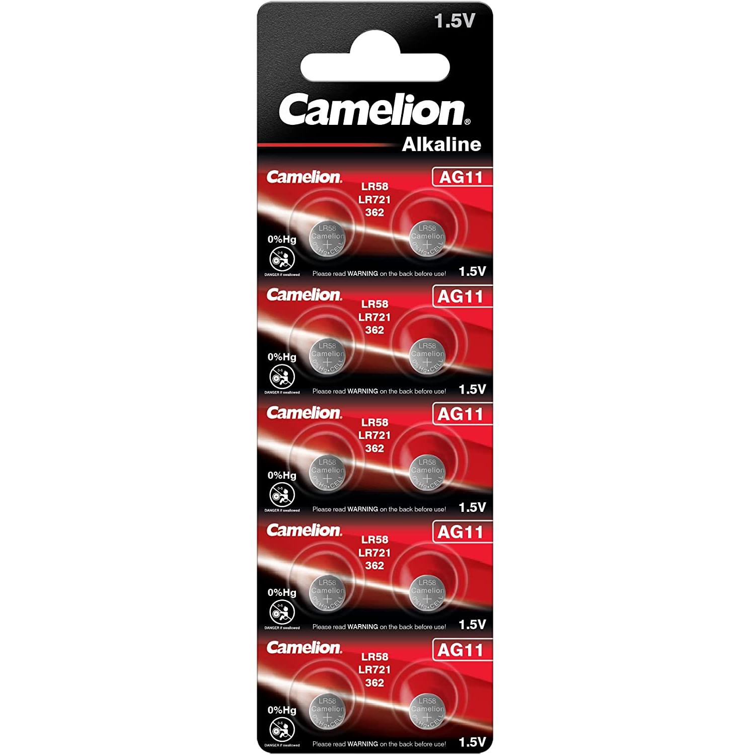 Pack de 10 piles camelion alcaline ag11 (0% mercury/hg) 12051011