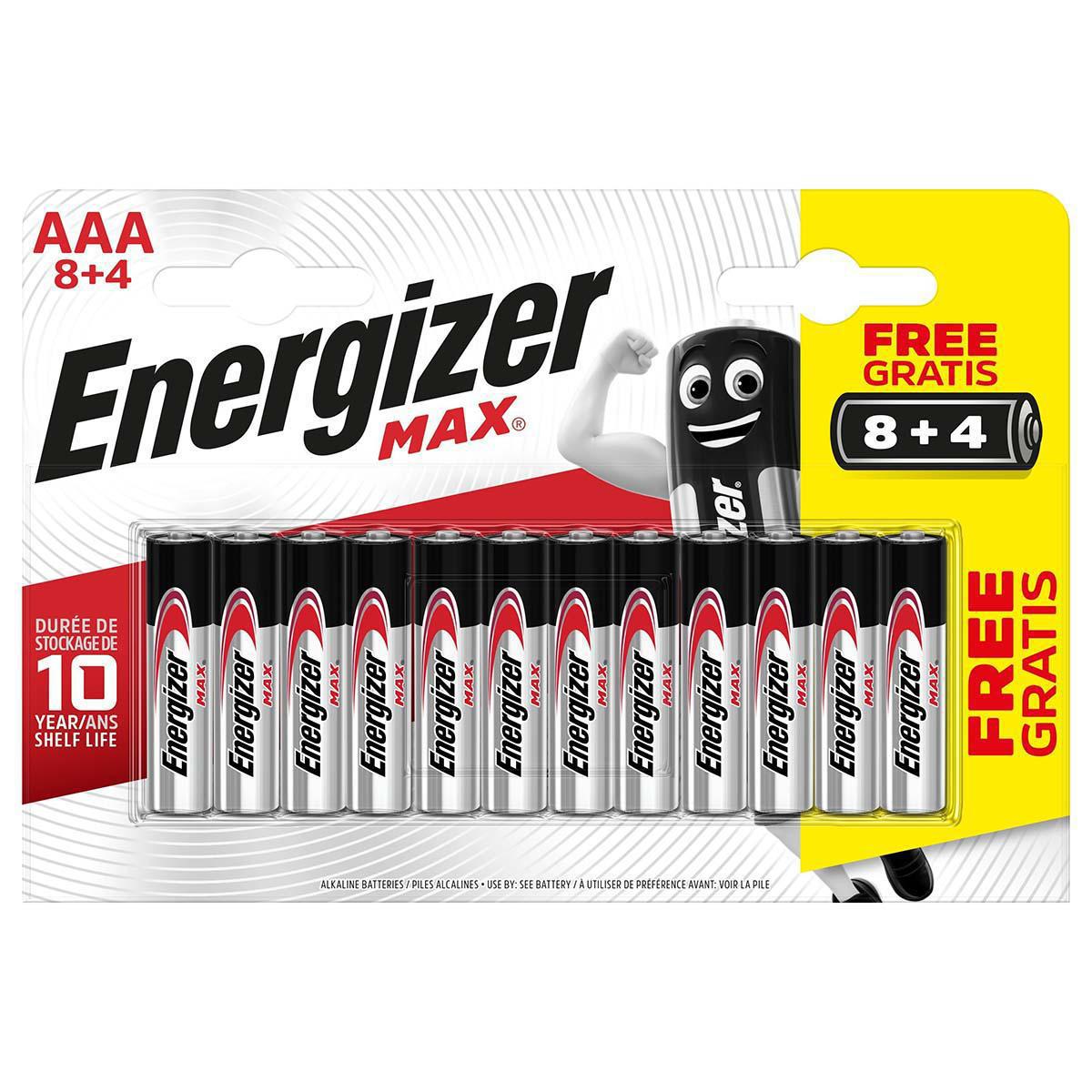 Energizer pile alcaline aaa 15v max 12-blister 53542660105