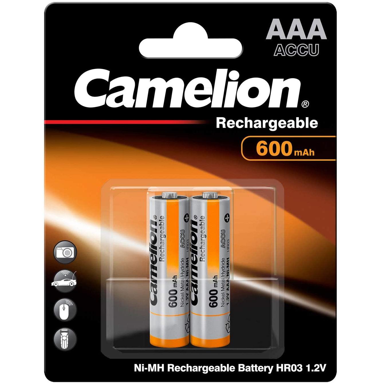 Blister de 2 batterie rechargeable accus r03 / aaa / 600mah 1,2v 17006203