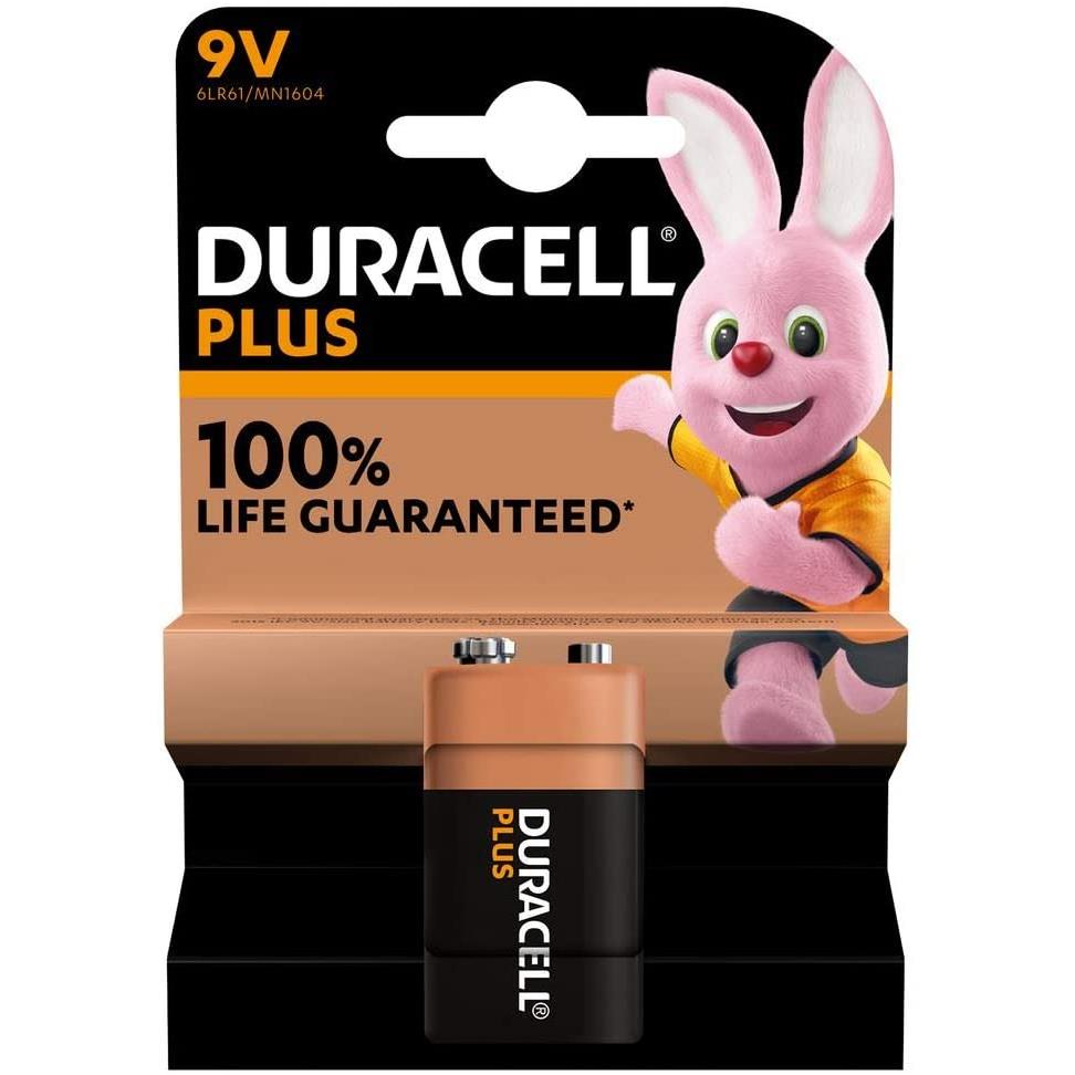 Duracell pile plus 100% life mn1604 - 6lr61 - 9v 12739