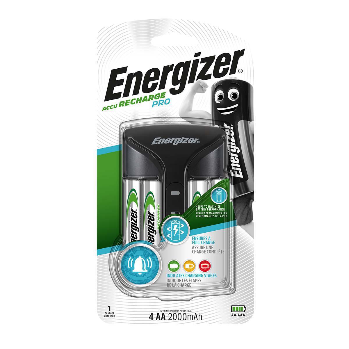 Energizer chargeur universel pro-charger avec 4 aa 2000mah 398373