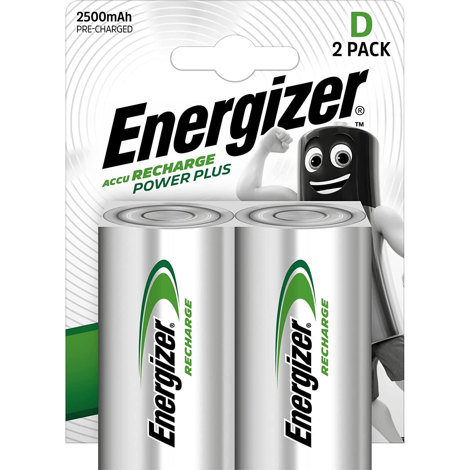 Energizer blister de 2 accus piles rechargeables hr20 power plus d 2500mah 138757