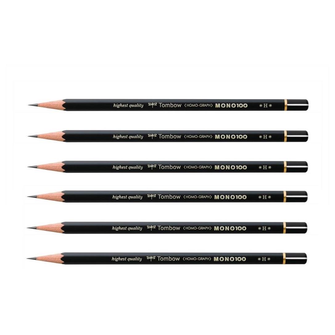 Tombow MONO 100 Lot De 12 Crayons Graphite Assortiment Duretés - Crayons De Précision Premium